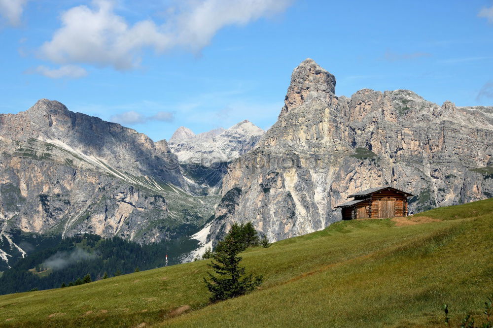 Similar – Hut with view in the Dolomites