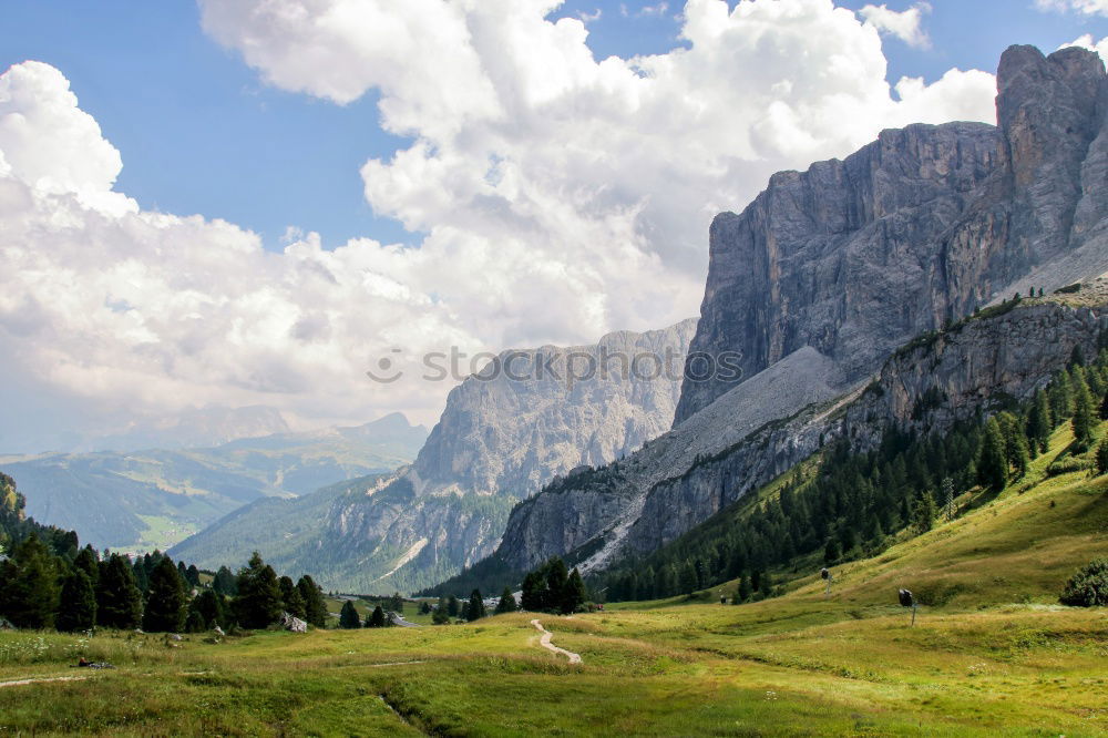 Similar – Image, Stock Photo Clouds and shadows in the Dolomites VII