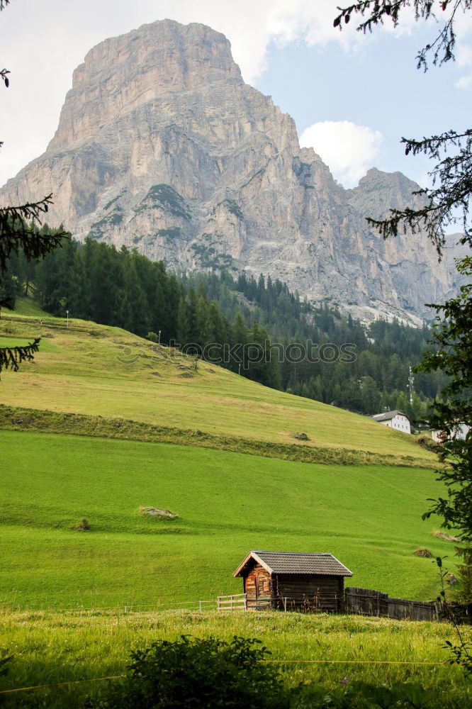 Hut with view in the Dolomites