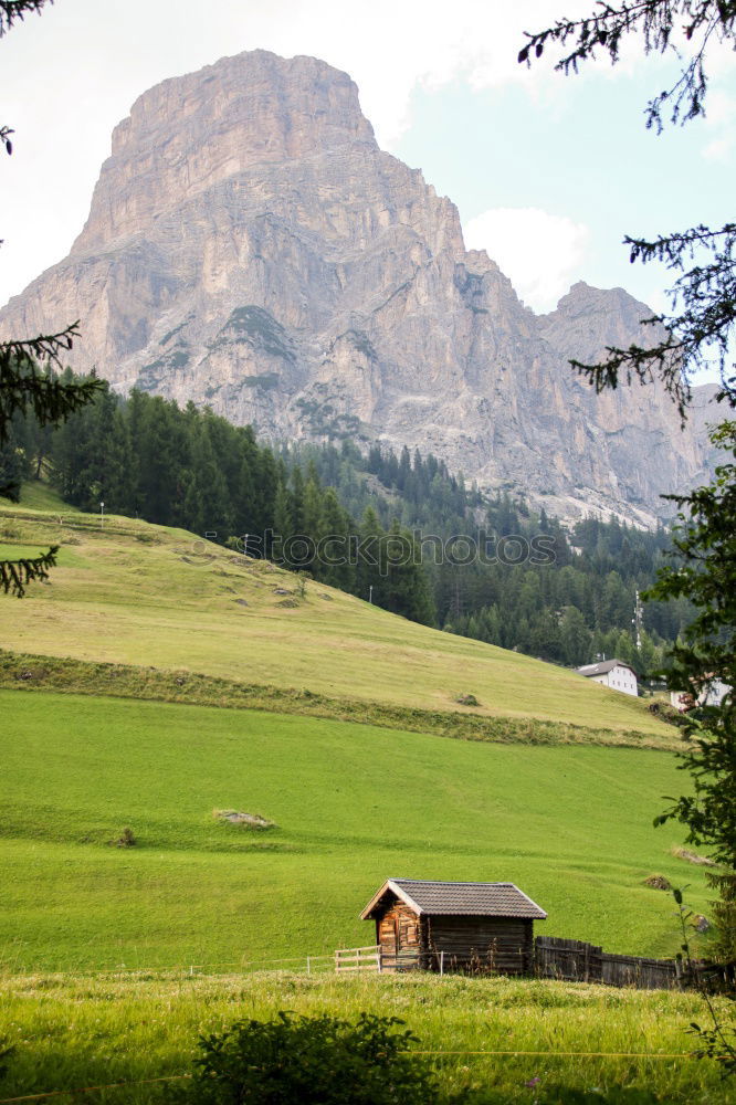 Similar – Hut with view in the Dolomites