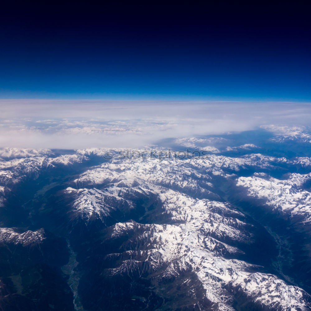 Similar – Picturesque view of snowy mountains