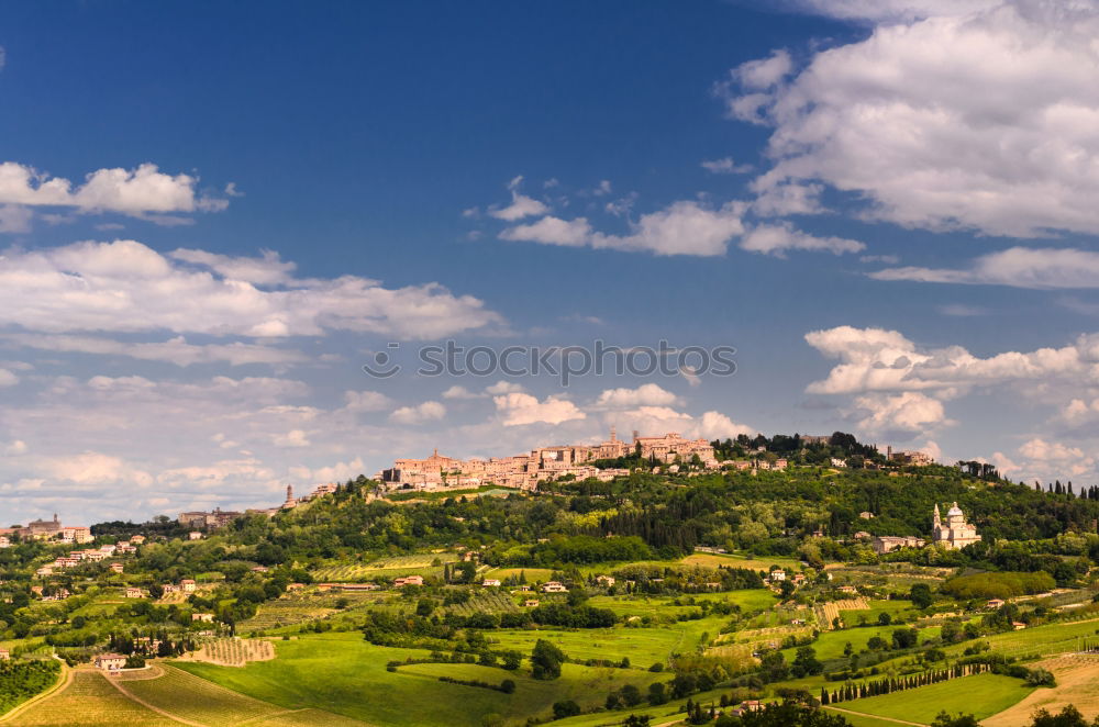 Similar – Image, Stock Photo Assisi Clouds Field Tree