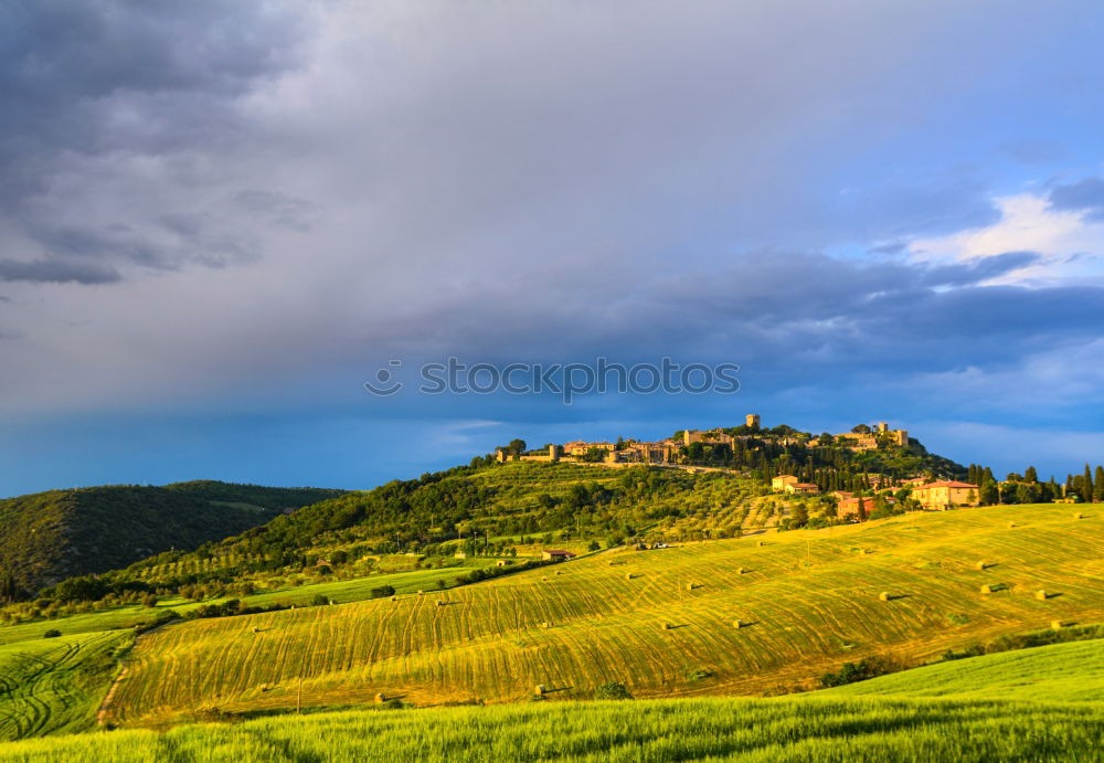 Similar – Image, Stock Photo Assisi Clouds Field Tree