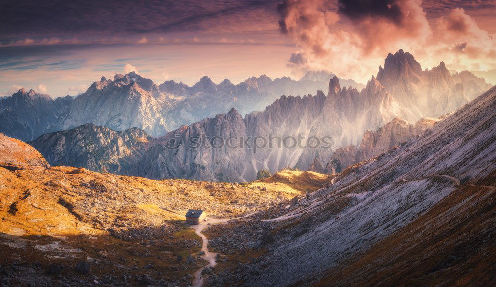 Similar – Image, Stock Photo Wrapped mountain in the Dolomites