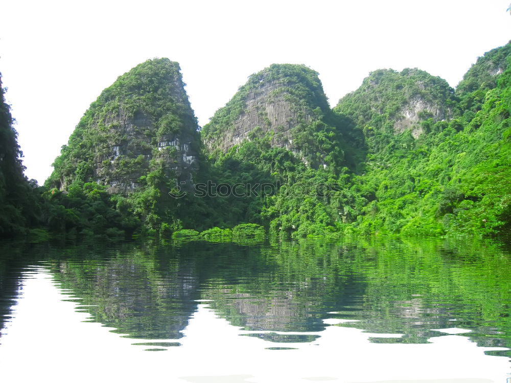 Similar – Landscape Vietnam. River view in the dim light of dusk at Ninhbi