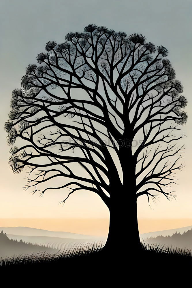 Similar – Image, Stock Photo outlook Tree Black Large