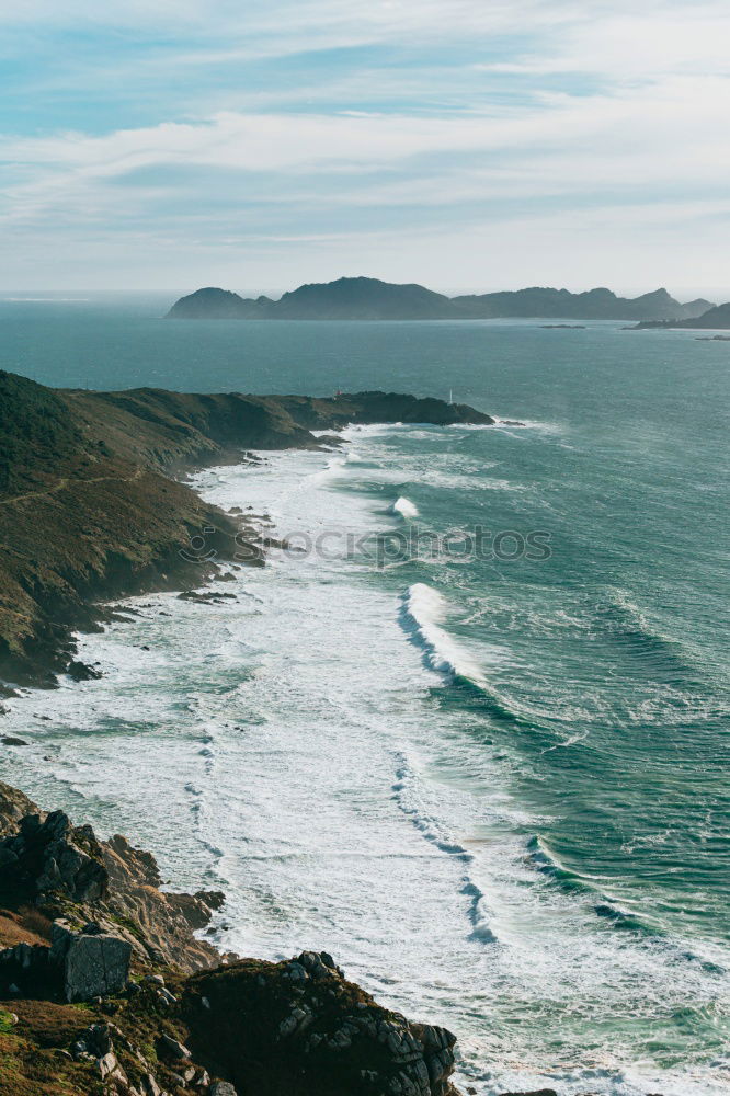 Image, Stock Photo Water flowing calmly in mountain valley