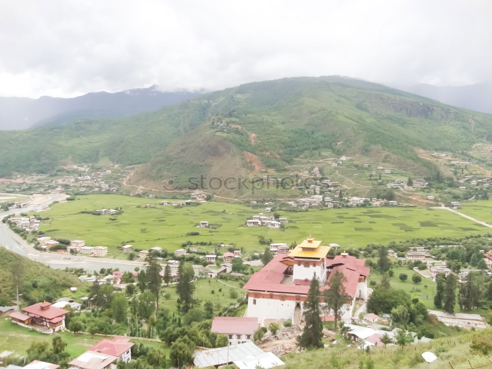 Similar – Image, Stock Photo Paro Dzong (Rinpung Dzong) in Bhutan