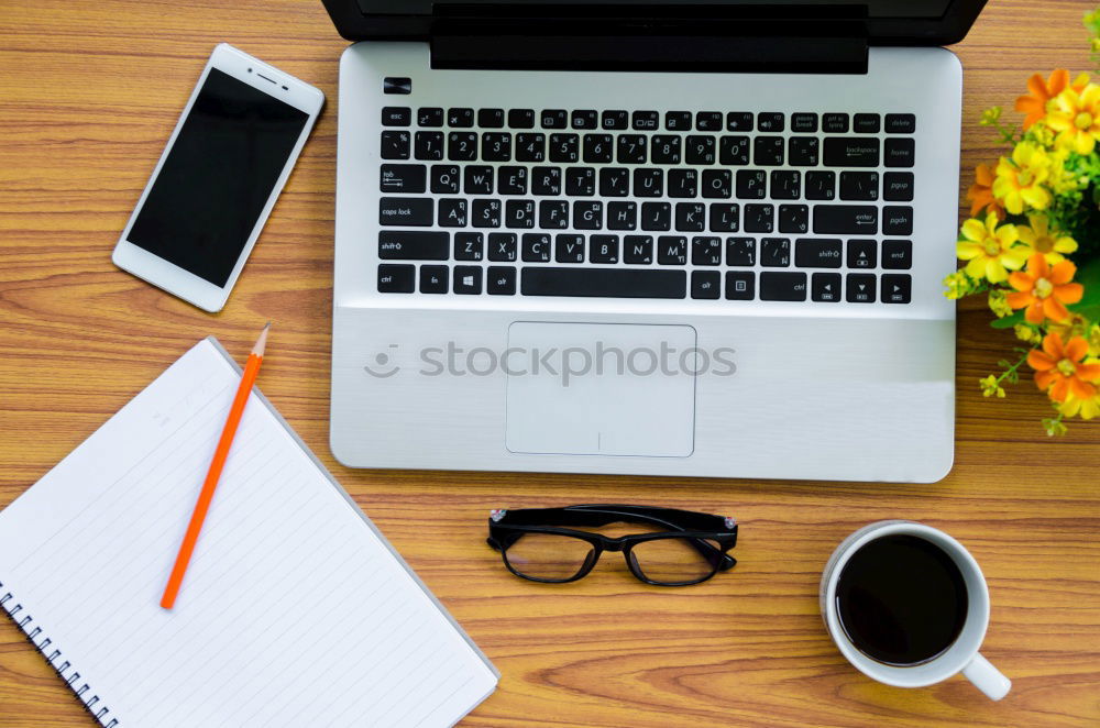 Similar – Office desk table with paper sheet with “working time” text.