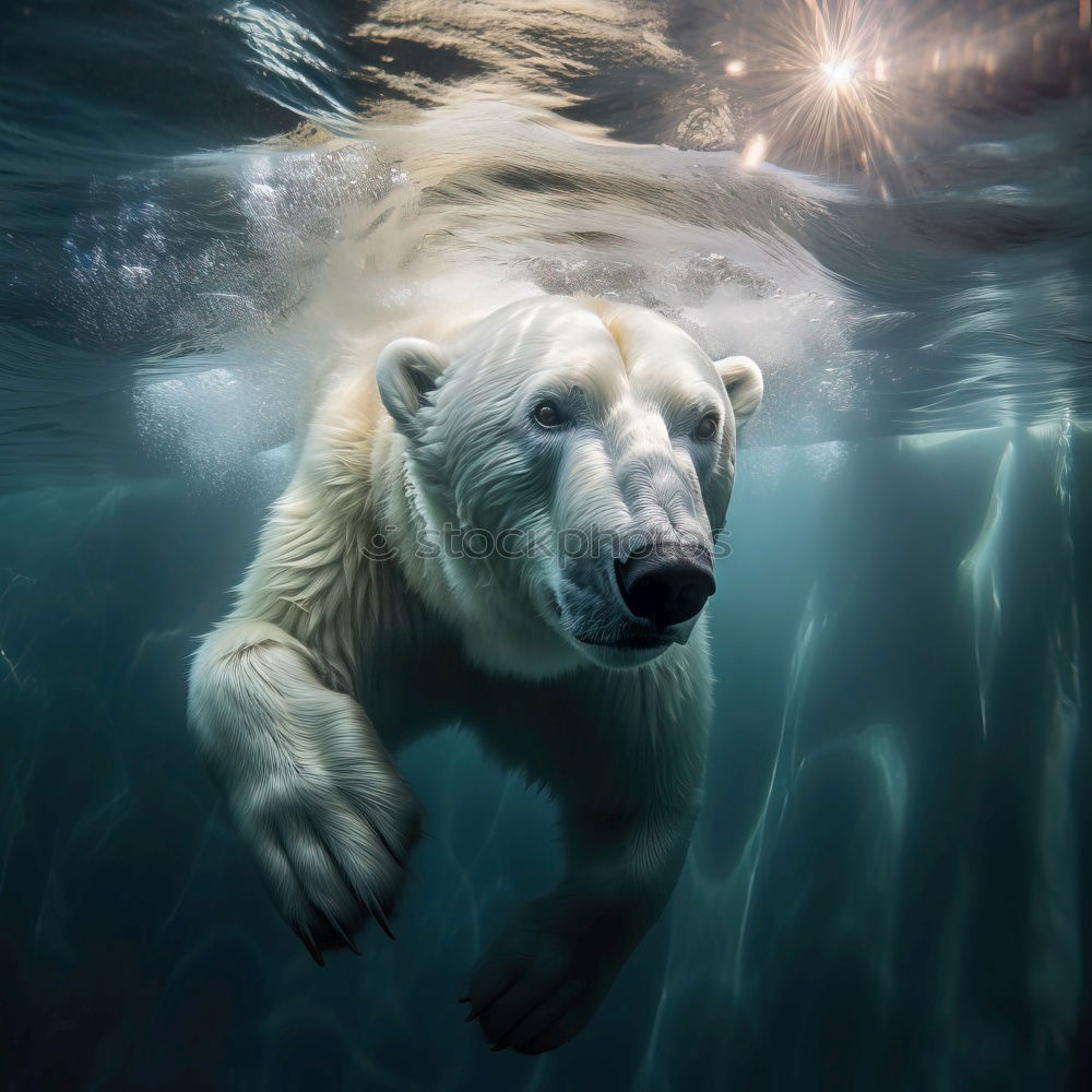 Image, Stock Photo head shaking polar bear / head shaking polar bear