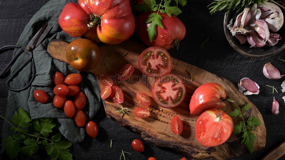 Similar – Image, Stock Photo Fresh vegetables in blue basket, spoon and ingredients