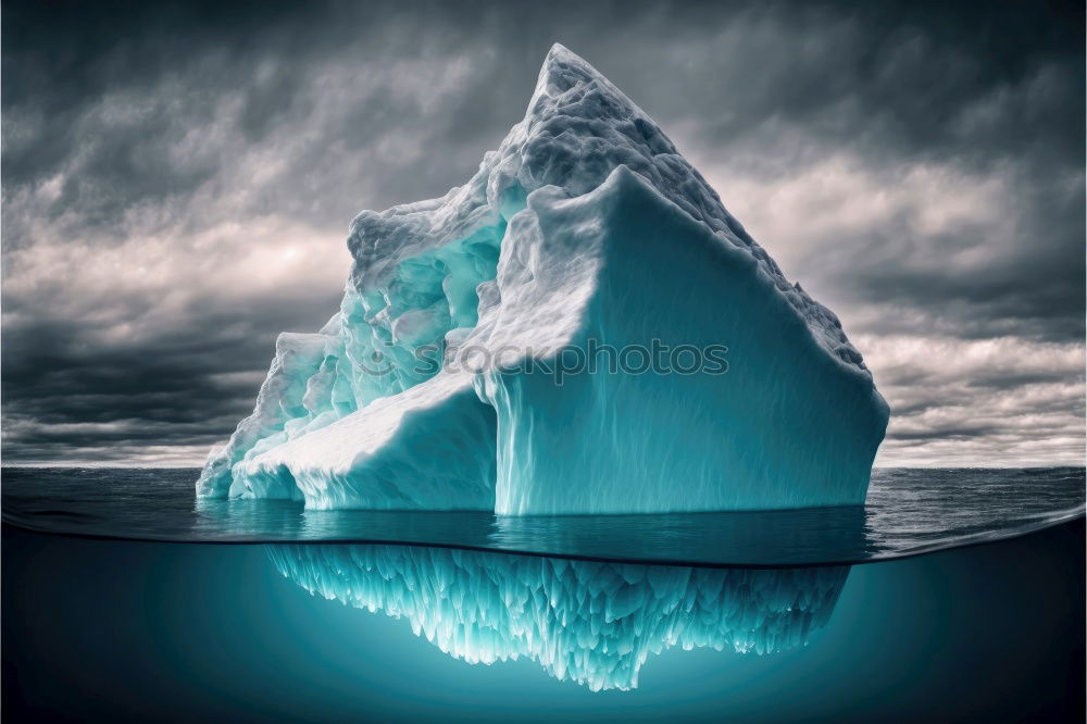 Wall of glacier in sea