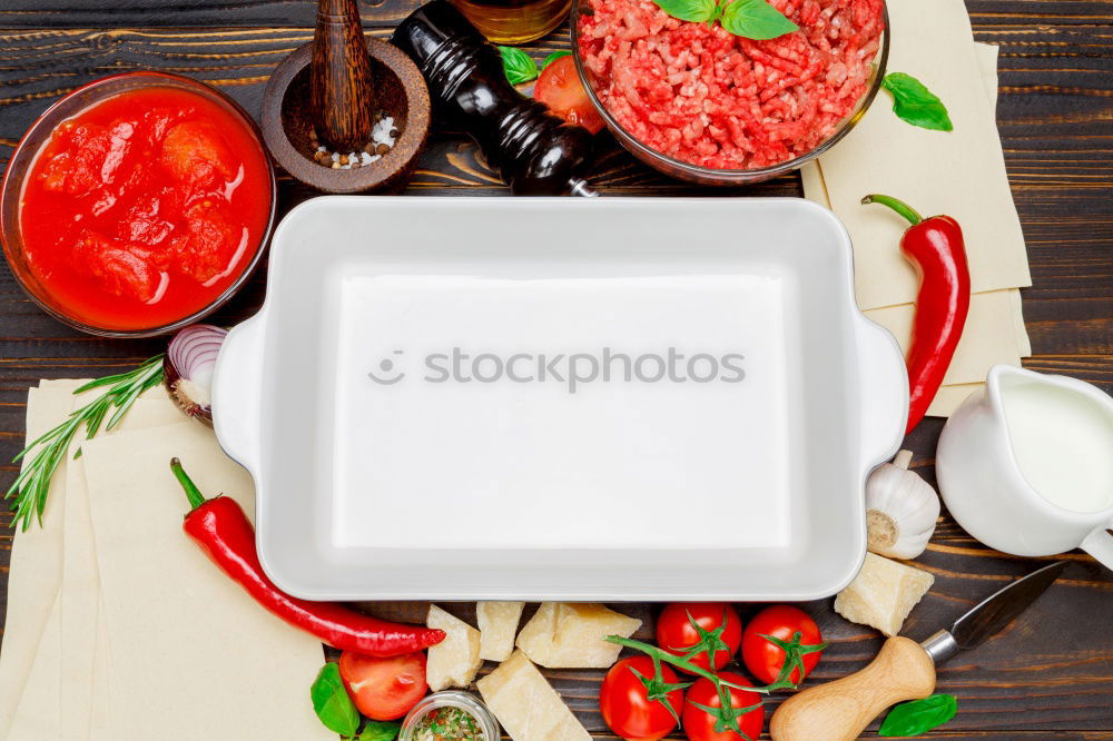 Similar – Image, Stock Photo Fresh ingredients for homemade pizza