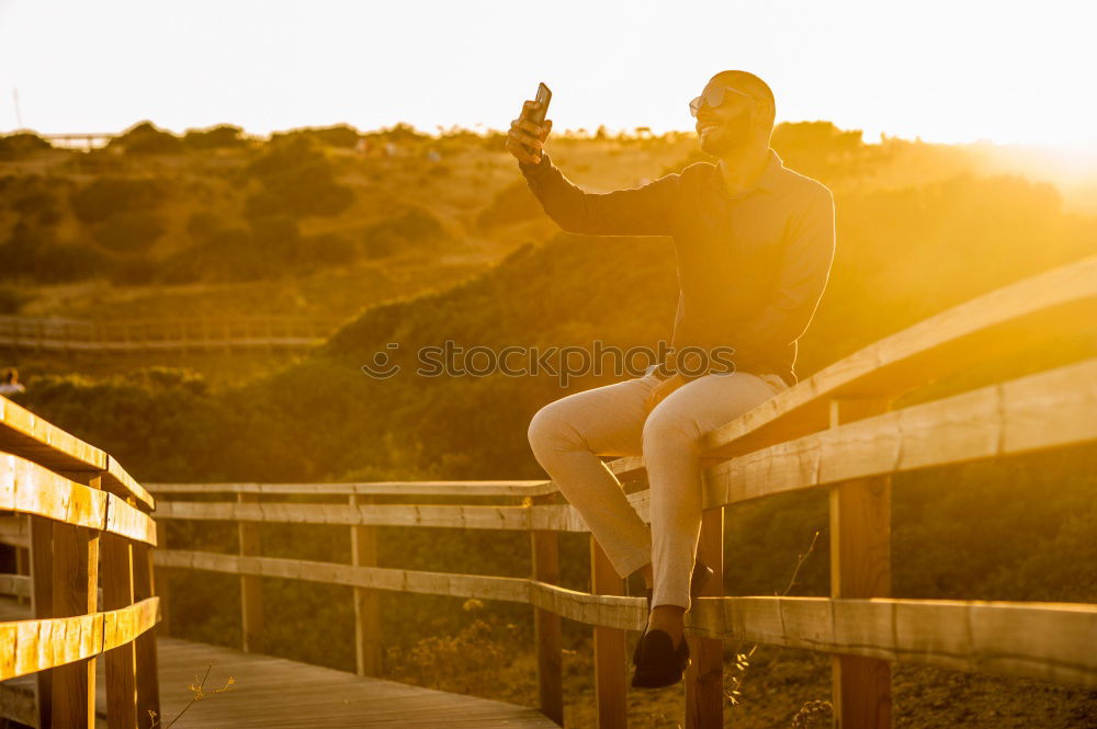 Similar – Image, Stock Photo Young black man wearing casual clothes jumping in urban background
