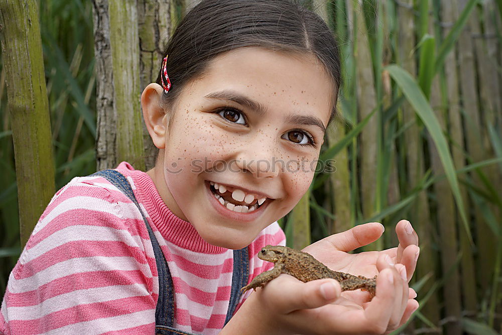 Similar – Image, Stock Photo Nina and the Butterfly