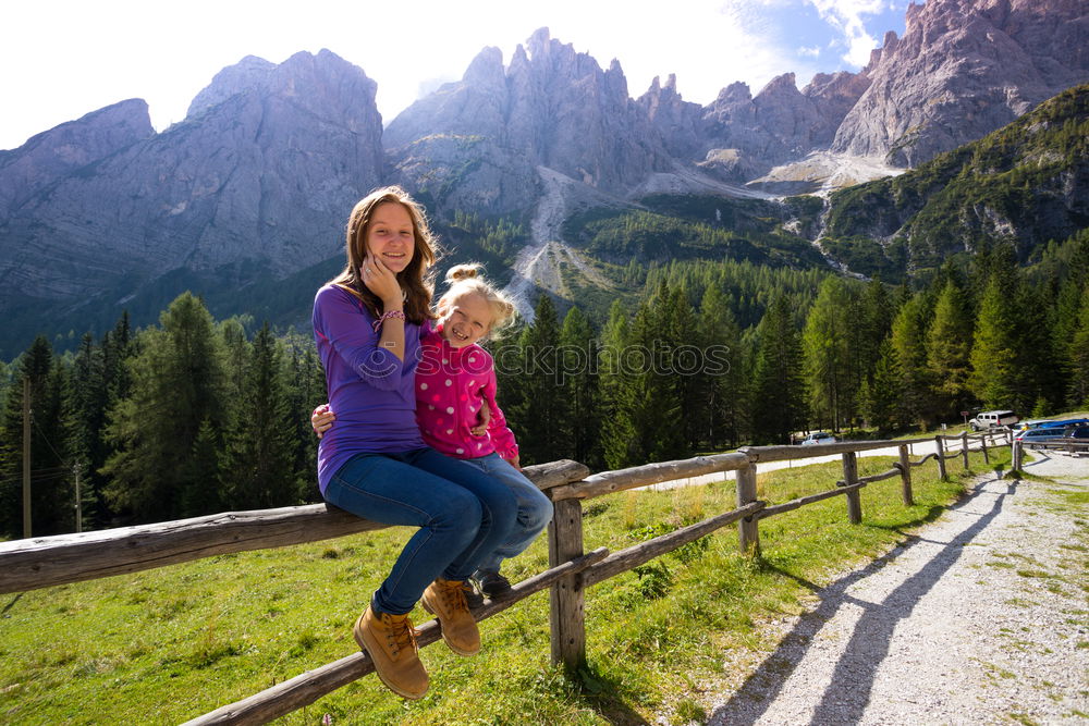 Similar – Image, Stock Photo Women with bikes taking a selfie