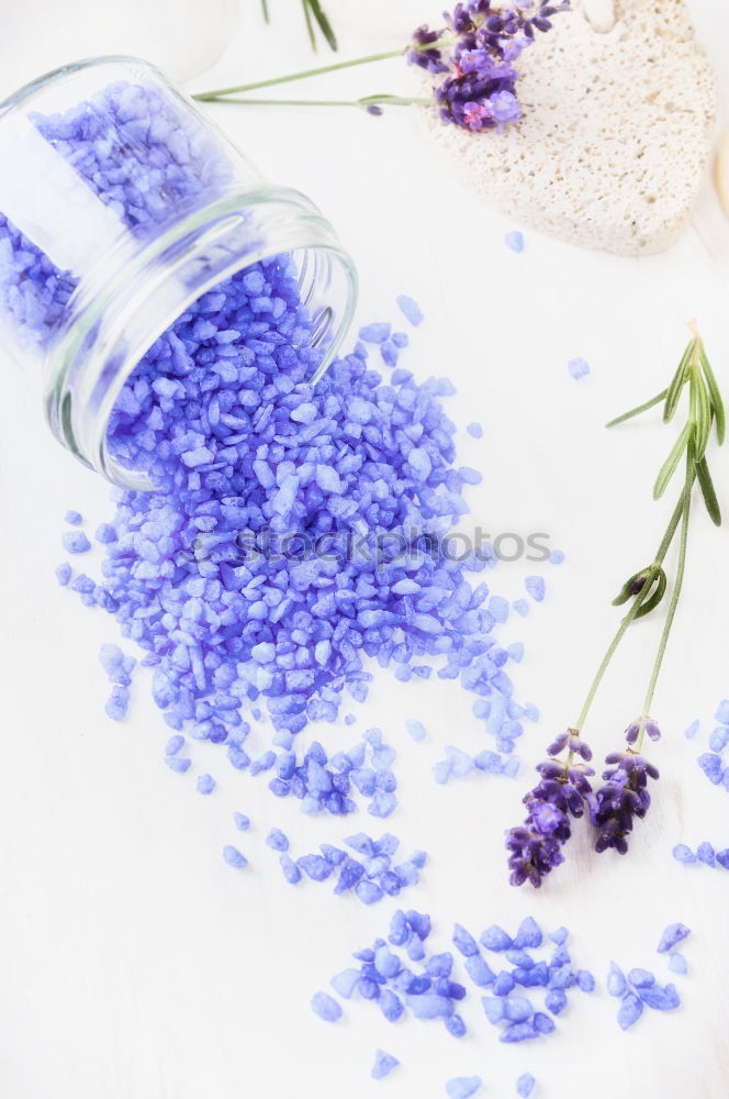 Similar – Image, Stock Photo Wellness set with bath salt and lavender