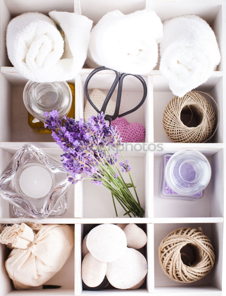 Similar – Image, Stock Photo Bath set with lavender in metal box