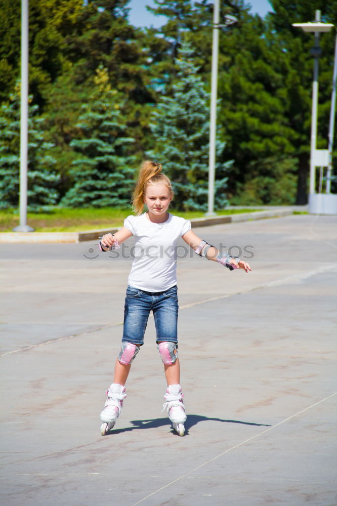 Similar – Image, Stock Photo Blonde girl walking in the cityv