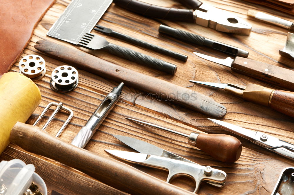 Similar – Image, Stock Photo Firmer chisel on a wooden table