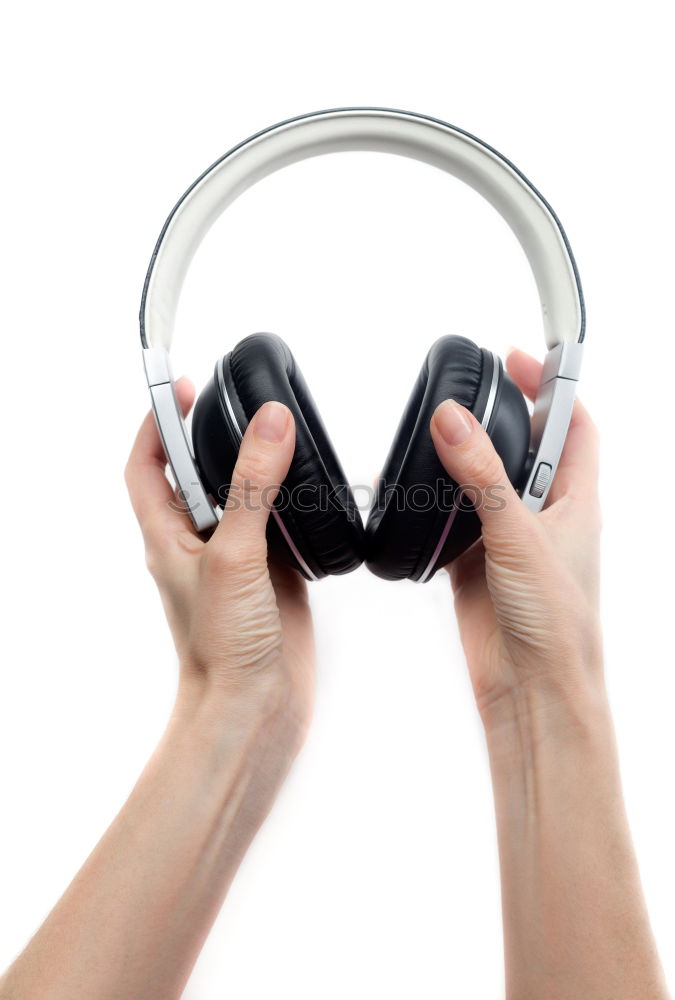 Similar – Image, Stock Photo Audio book concept with black book and headphones