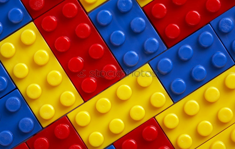 Similar – Image, Stock Photo Plastic geometric cubes. Construction toy solid background