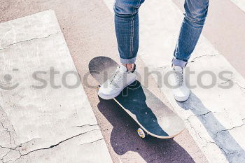 Similar – Image, Stock Photo off we go Human being Legs