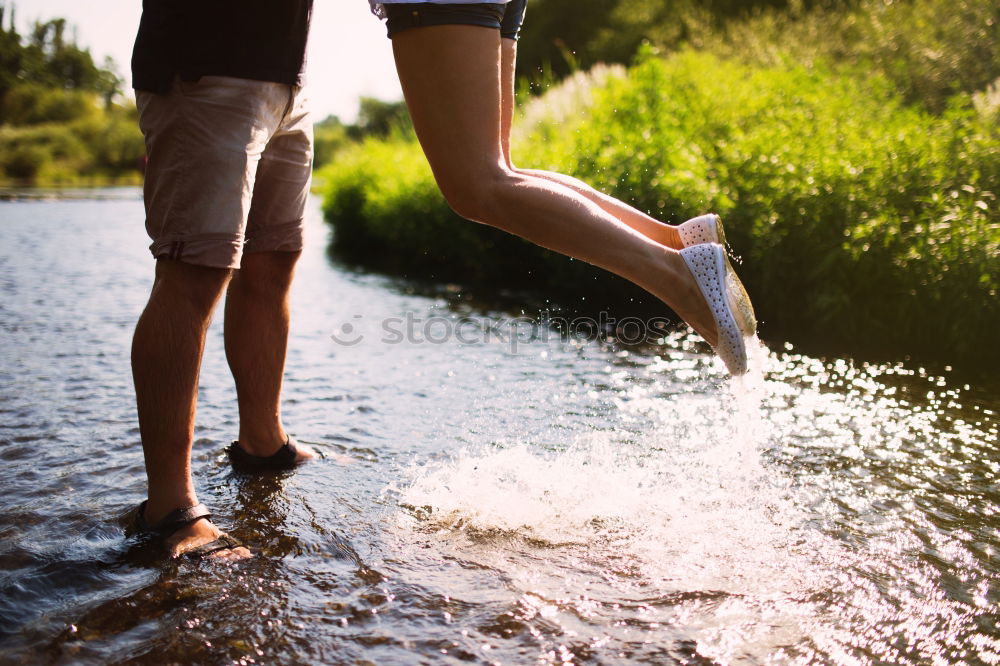 Similar – Image, Stock Photo paddling Human being