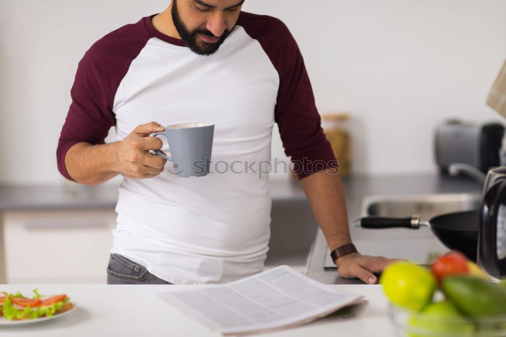 Similar – Hipster barista pours milk for making cappuccino or latte coffee in the cafe