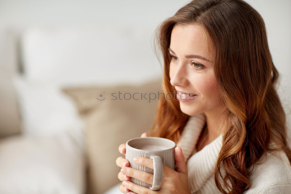 Similar – Image, Stock Photo indoor lifestyle portrait of young woman