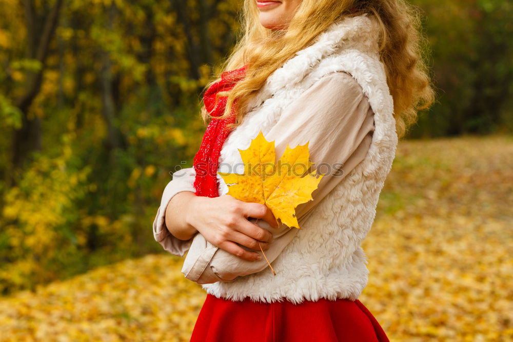 Similar – Image, Stock Photo Red haired woman taking a walk