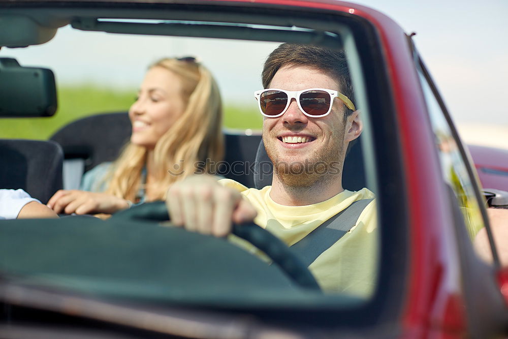 Similar – father teaching kid daughter to drive a car