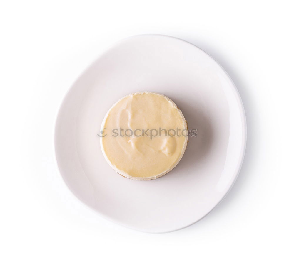 Similar – Image, Stock Photo Cheese cake on a white background with cake lace