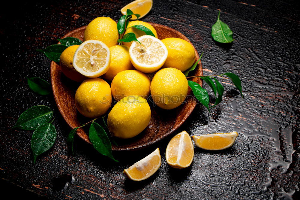 Similar – Image, Stock Photo Homemade refreshing drink with lemon juice and mint