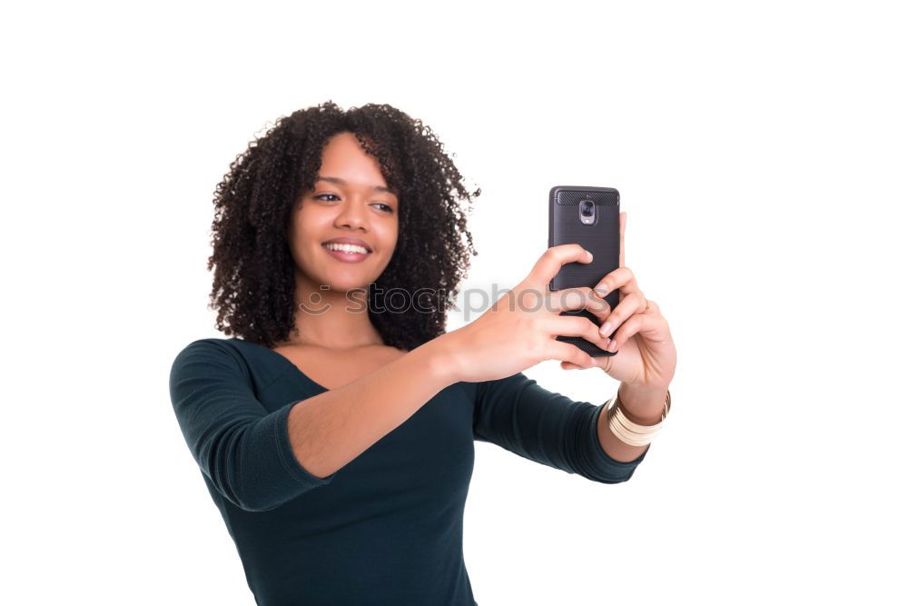 Similar – Image, Stock Photo Young casual woman using her smartphone