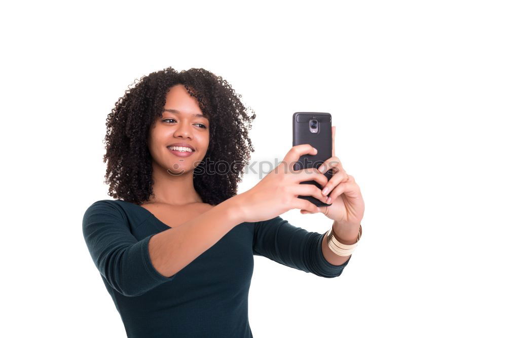 Similar – Image, Stock Photo Young casual woman using her smartphone