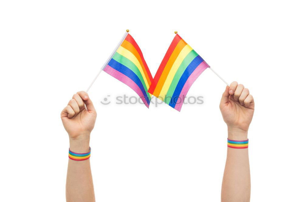 Similar – Image, Stock Photo Man waving a rainbow flag at the CSD in Cologne
