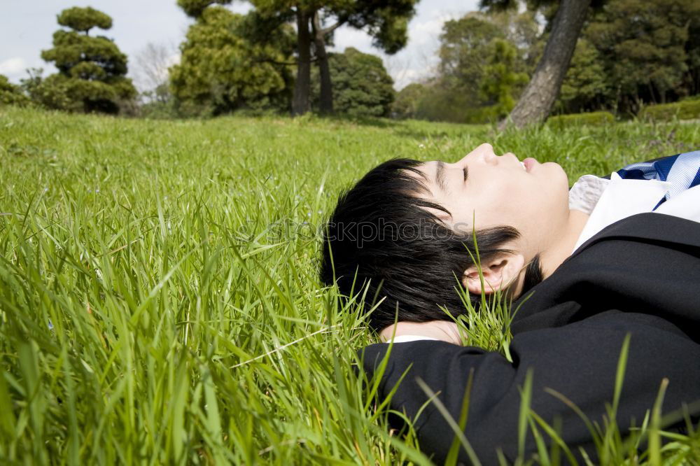 Similar – Image, Stock Photo chillout Man Fellow Grass