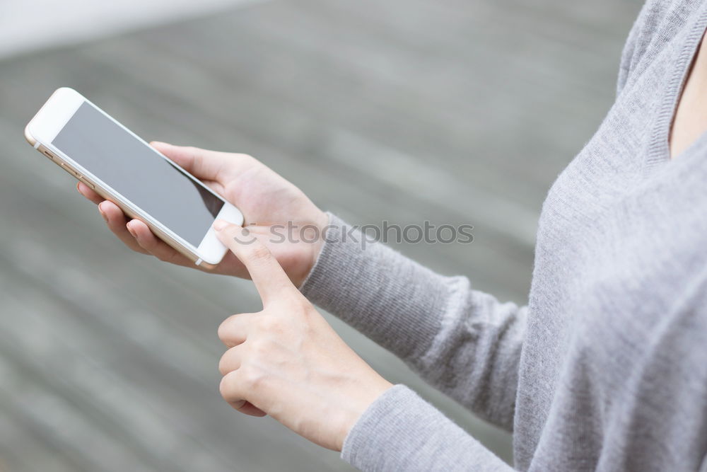 Similar – Image, Stock Photo Using mobile phone