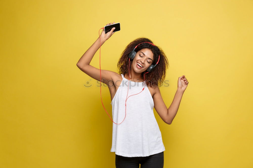 Similar – Image, Stock Photo young woman outdoors using mobile phone and smiling