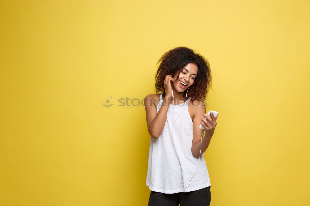 Similar – Image, Stock Photo young woman outdoors using mobile phone and smiling