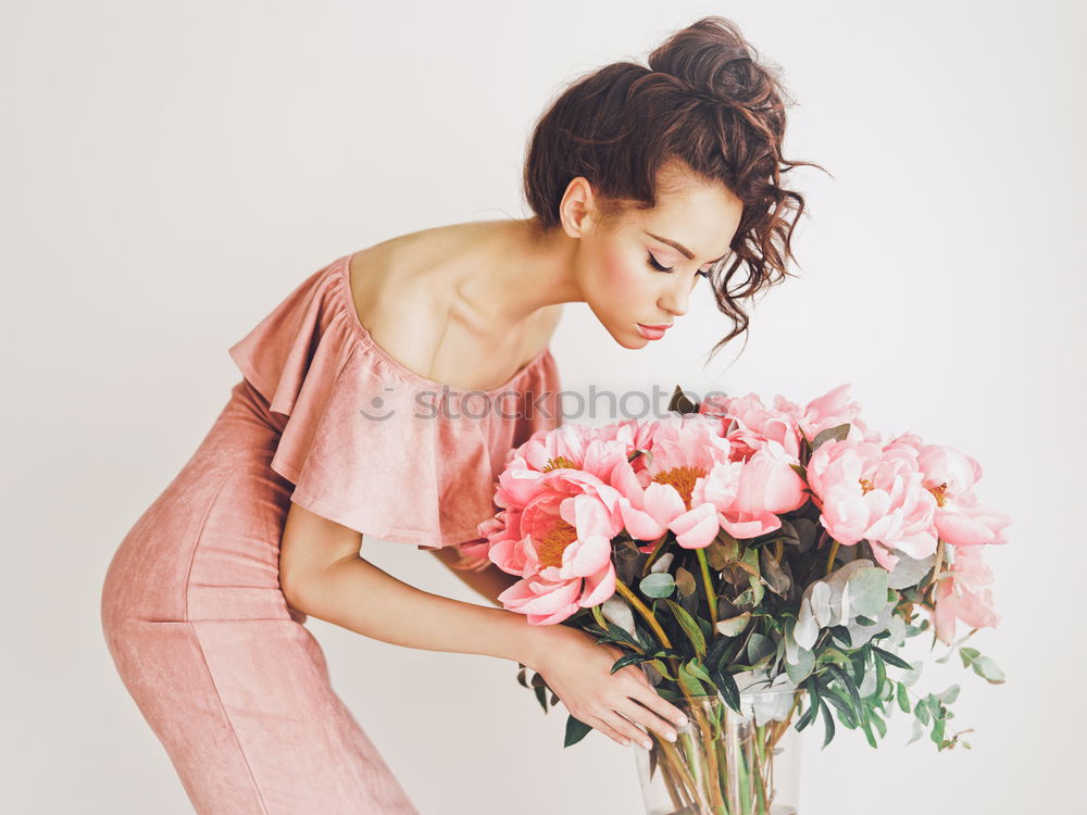 Similar – Image, Stock Photo Woman gardener, planting cactus plant in a pot