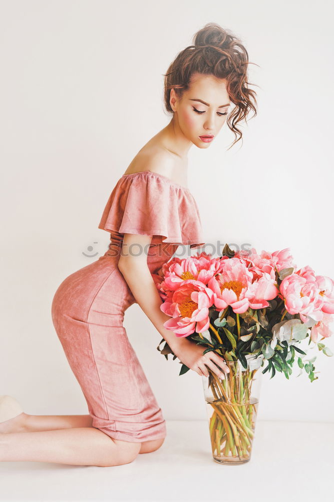 Similar – Image, Stock Photo Woman gardener, planting cactus plant in a pot