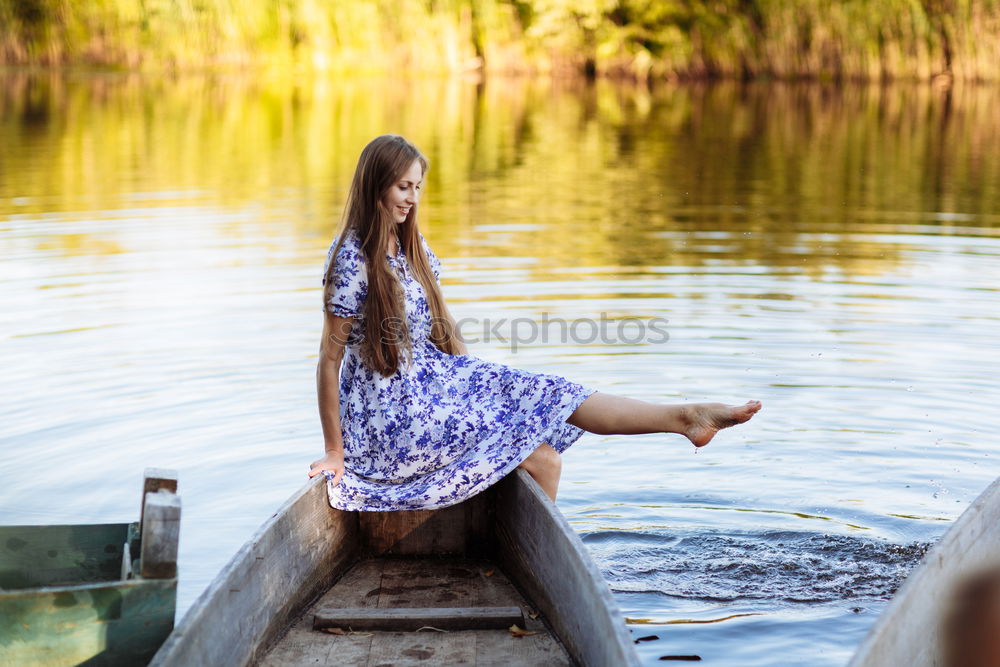 Similar – Image, Stock Photo paddling Human being