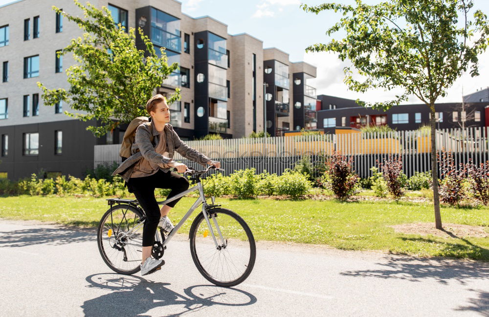 Similar – Image, Stock Photo Man on bicycle Fitness