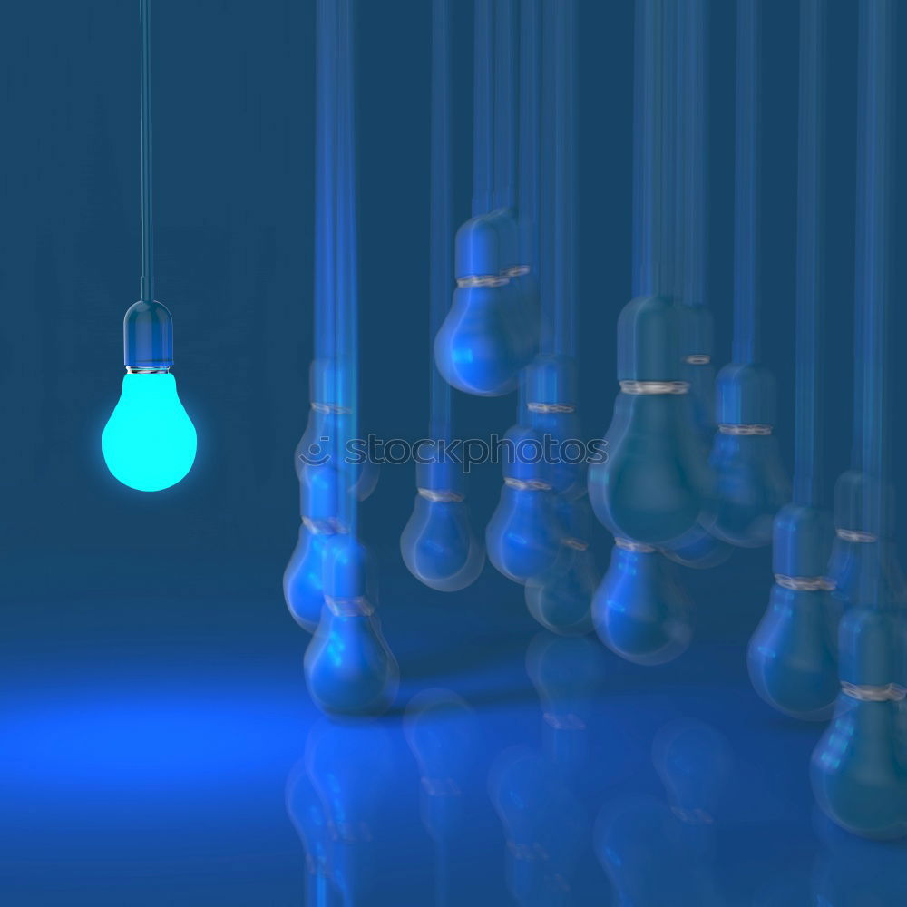 Similar – Image, Stock Photo Idea and leadership concept bulbs on color wall