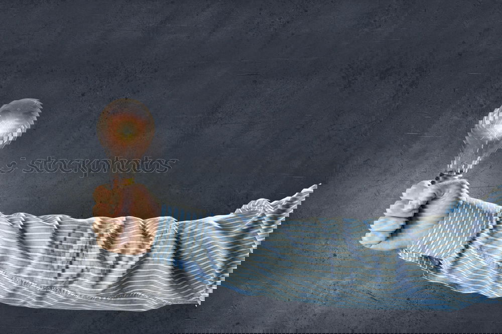 Similar – Image, Stock Photo A businessman pricks a balloon with a needle