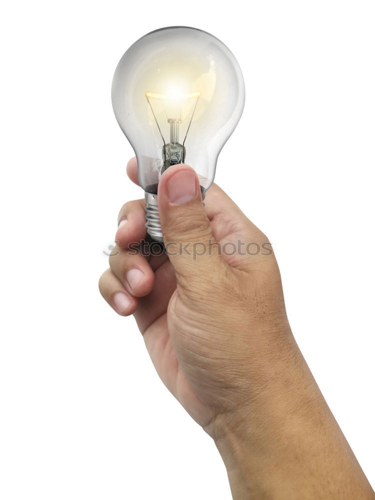 Similar – Image, Stock Photo finger touching a light bulb