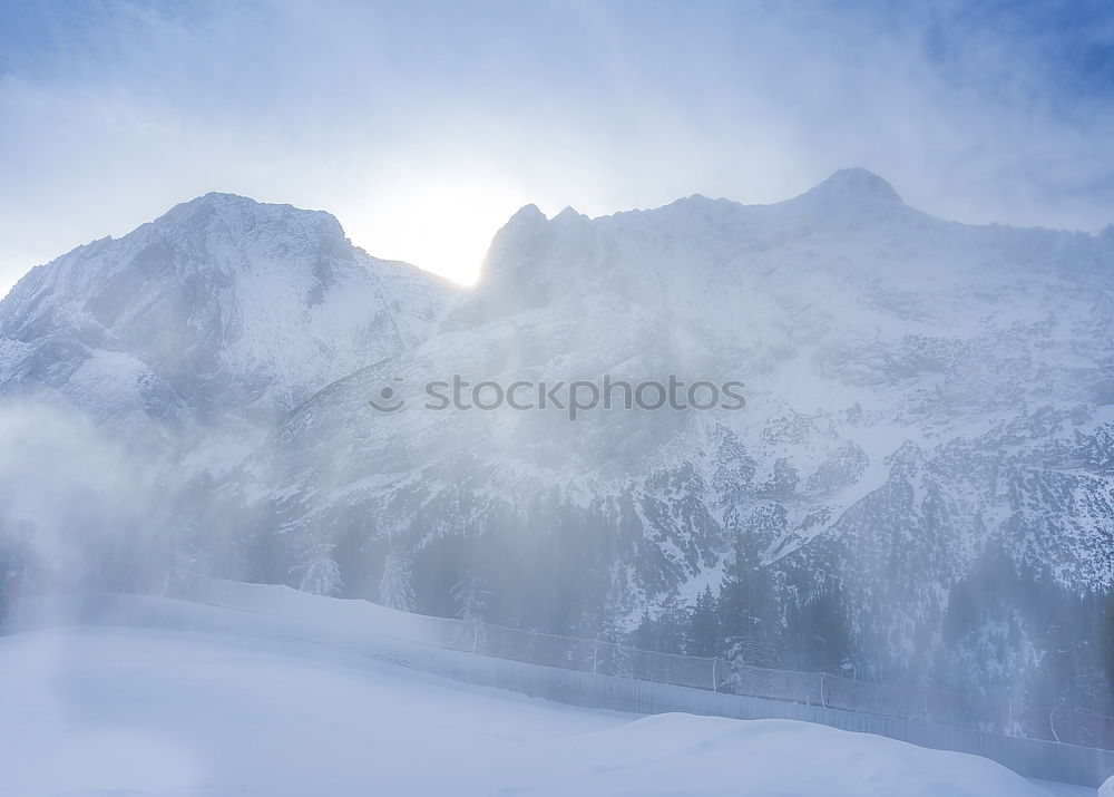 Similar – Image, Stock Photo Sunny winter day in the Alps mountains