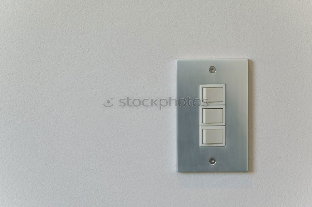 Similar – Image, Stock Photo Temporary socket and light switch on a construction site. Rough plaster